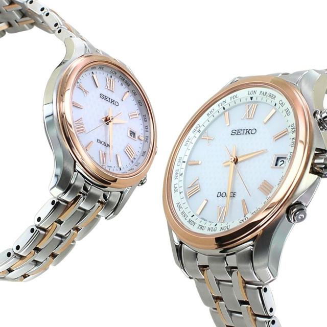 正規品 SEIKO セイコー ペアウォッチ 結婚記念日 電波ソーラー ドルチェ エクセリーヌ チタン 日本製 防水 メンズ レディース 腕時計 ペア時計 結婚式 銀婚式 金婚式 プレゼント SADZ202 SWCW162 成人 卒業 入学_4