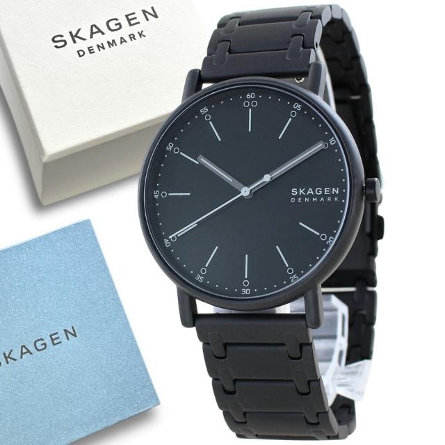 SKAGEN スカーゲン 腕時計 メンズ レディース 40mm スリム 薄型8mm シンプル ミニマル ブラック 軽量 110g ビジネス カジュアル 誕生日 記念日 プレゼント ギフト SKW6914 成人 卒業 入学