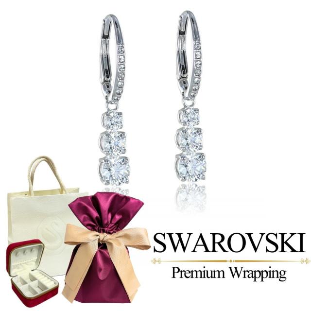 ラッピング済 ギフトセット スワロフスキー 純正ショッパー付き ピアス