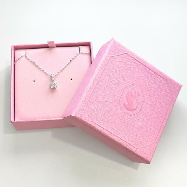 スワロフスキー 純正ショッパー付き ネックレス レディース シンプル 上品 シルバー ホワイト クリスタル ペンダント ブランド アクセサリー 女性 彼女 妻 母 プレゼント ギフト 5472635　成人 卒業 入学_7