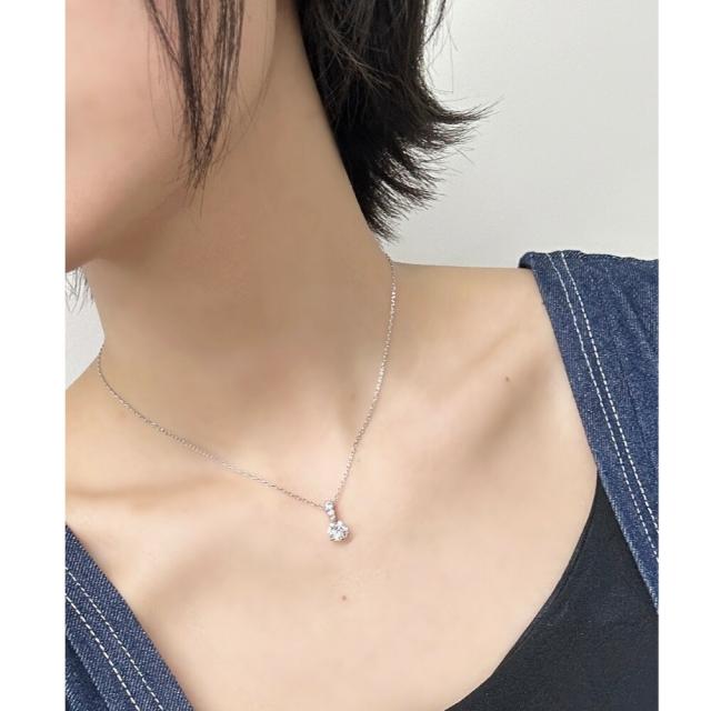 スワロフスキー 純正ショッパー付き ネックレス レディース シンプル 上品 シルバー ホワイト クリスタル ペンダント ブランド アクセサリー 女性 彼女 妻 母 プレゼント ギフト 5472635　成人 卒業 入学_2