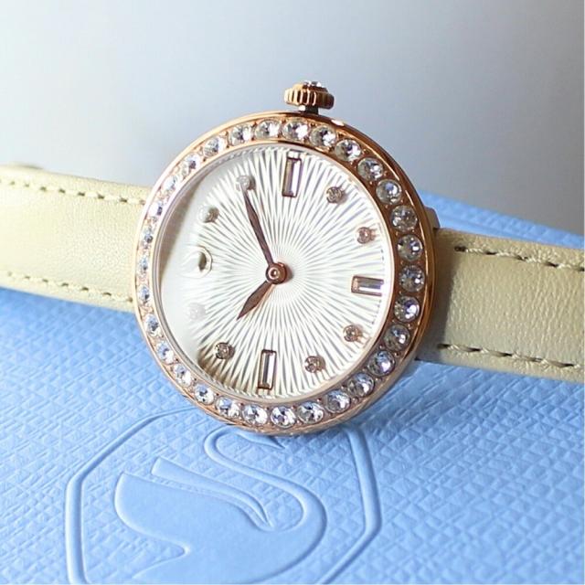 スワロフスキー 腕時計 レディース ギフトに最適 上品 ローズゴールド