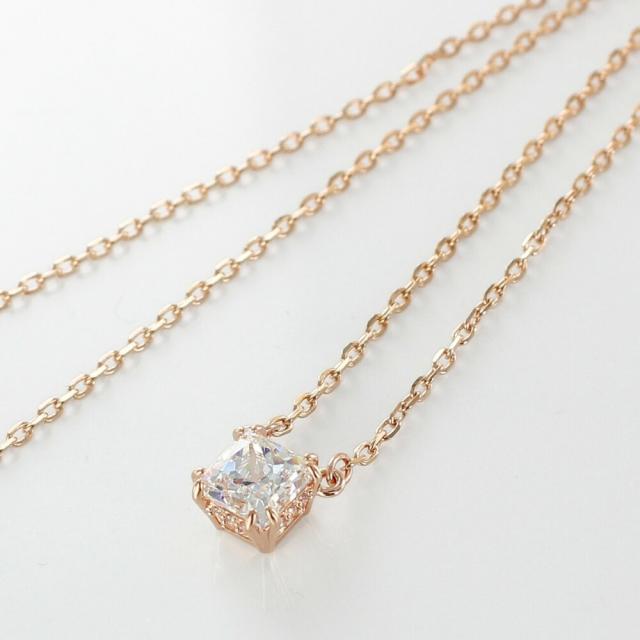 ラッピング済 ギフトセット スワロフスキー 純正ショッパー付き ネックレス レディース シンプル Stilla Attract ペンダント スクエアカット ローズ ホワイト クリスタル ブランド アクセサリー 女性 彼女 妻 母 プレゼント ギフト 5701904　成人 卒業 入学_6