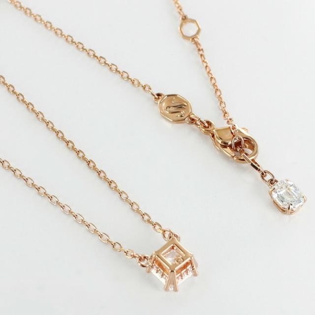 ラッピング済 ギフトセット スワロフスキー 純正ショッパー付き ネックレス レディース シンプル Stilla Attract ペンダント スクエアカット ローズ ホワイト クリスタル ブランド アクセサリー 女性 彼女 妻 母 プレゼント ギフト 5701904　成人 卒業 入学_7
