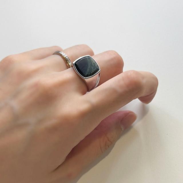 TOMWOOD トムウッド リング メンズ レディース シルバー925 指輪 天然石 クッション カンババ おしゃれ ブランド アクセサリー ギフト プレゼント 101568 成人 卒業 入学_2