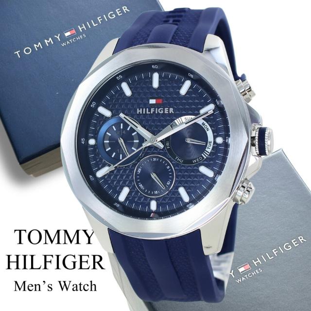 トミーヒルフィガー 腕時計 プレゼントに最適 メンズ 父の日 ネイビー