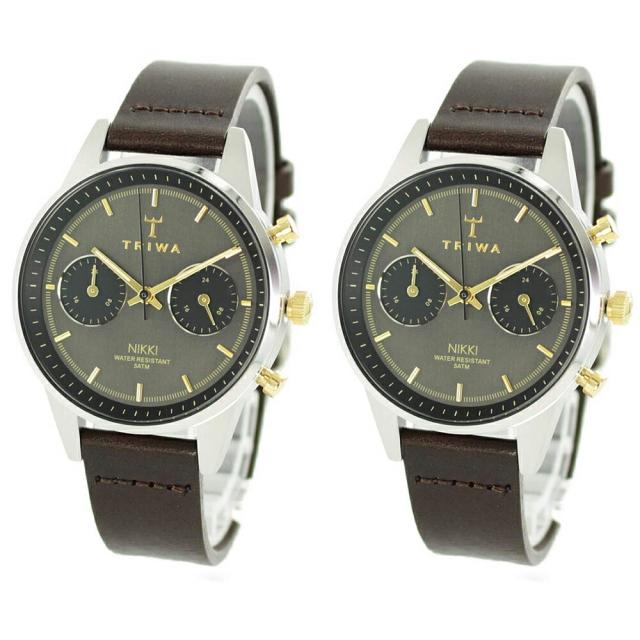 【ペア収納ケース付】TRIWA トリワ 腕時計 手表 ペアウォッチ ボーイズペア 2本セット 36mm NIKKI レザー ダークブラウン NKST103-SS010412NKST103-SS010412 誕生日プレゼント 卒業 入学 お祝いの通販は