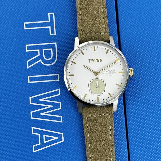未使用 トリワ 腕時計 TRIWA ランセン ホワイト文字盤×キャメル革レザー 未使用 トリワ 腕時計 TRIWA ランセン ホワイト文字盤×キャメル