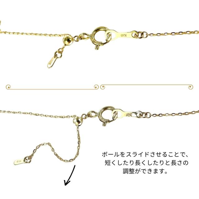 K18 18金 ネックレス レディース ゴールド ミルグレイン 鍵 マラカイト チェーンネックレス シンプル ペンダント ギフト プレゼント 女性 妻 母 誕生日 結婚記念日 高級感 上品 華奢　成人 卒業 入学_7