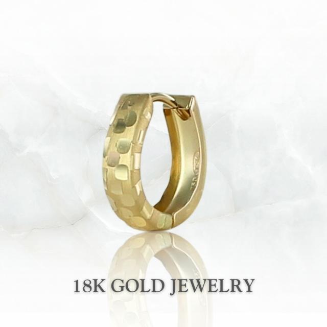 片耳ピアス K18 18金 ピアス ユニセックス メンズ レディース