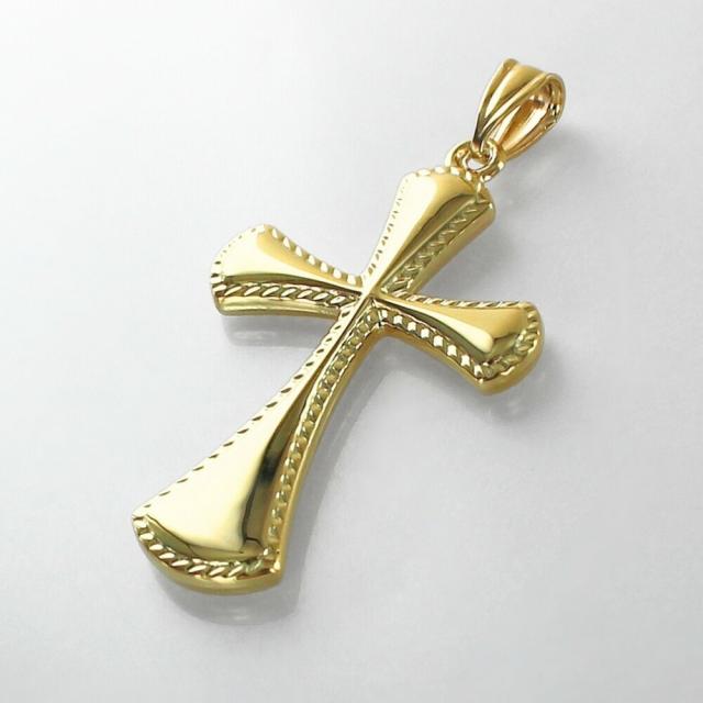 18金 十字架 ゴールド クロス キリスト ヘッド チャーム 18金