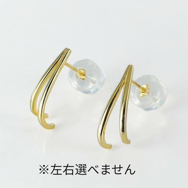 片耳ピアス K18 ピアス 18金 レディース ラインピアス ゴールド 華奢 シンプル 上品 縦長 小ぶり 金属アレルギー対応 片耳 誕生日 プレゼント 彼女 女性 妻 記念日 ギフト 成人 卒業 入学_2