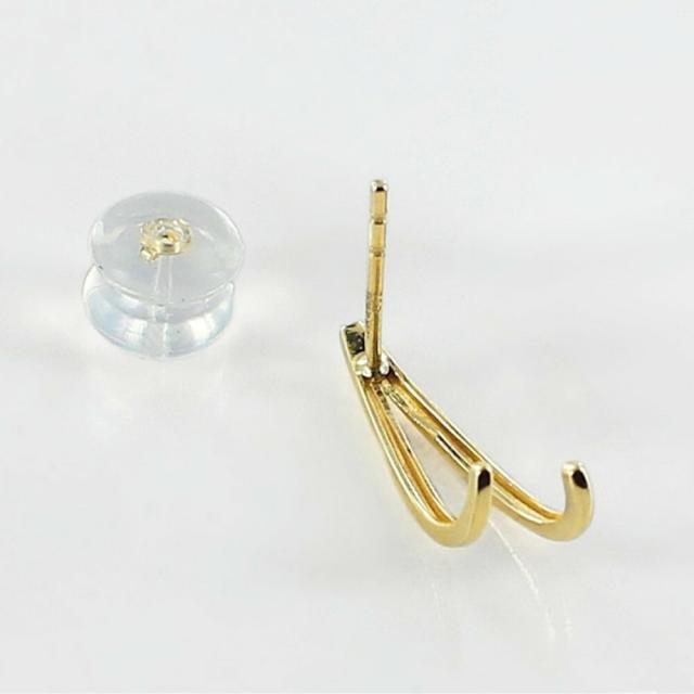 片耳ピアス K18 ピアス 18金 レディース ラインピアス ゴールド 華奢 シンプル 上品 縦長 小ぶり 金属アレルギー対応 片耳 誕生日 プレゼント 彼女 女性 妻 記念日 ギフト 成人 卒業 入学_3