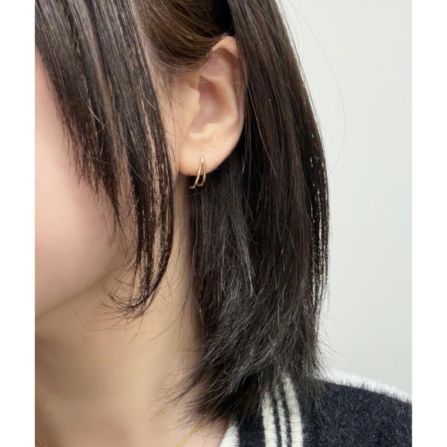片耳ピアス K18 ピアス 18金 レディース ラインピアス ゴールド 華奢 シンプル 上品 縦長 小ぶり 金属アレルギー対応 片耳 誕生日 プレゼント 彼女 女性 妻 記念日 ギフト 成人 卒業 入学_6