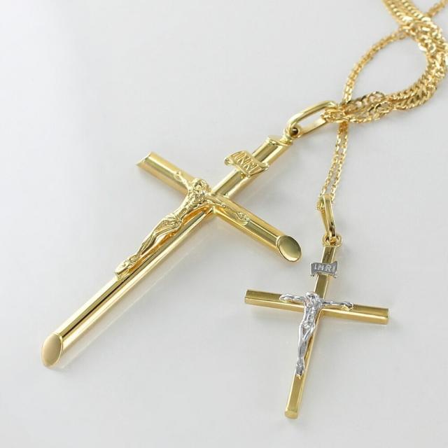 18金 ペアネックレス カップル 親子 姉妹 女友達 お揃い ペア 十字架