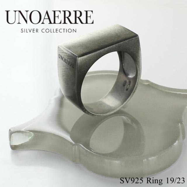 正規品 ウノアエレ ショッパー付き リング メンズ 指輪 シルバー925 19号 23号 おしゃれ かっこいい イタリア製 ギフト プレゼント 贈り物 男性 友達 彼氏 父 旦那 誕生日 婚約 結婚記念日 成人式 お祝い　成人 卒業 入学_1