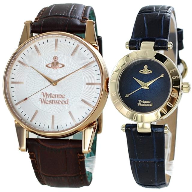 ヴィヴィアン ウエストウッド 腕時計 手表 ペアウォッチ メンズ レディース ブラウン ネイビーブルー レザー 革ベルト VV065RSBRVV092NVNV ペアセット カップル 誕生日プレゼント 卒業 入学 お祝いの通販は