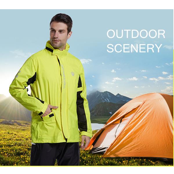 レインウェア レインスーツ 上下セット 防水 撥水 ファスナー付きポケット 自転車 バイク 登山 釣り アウトドア ロックブロス 送料無料_13