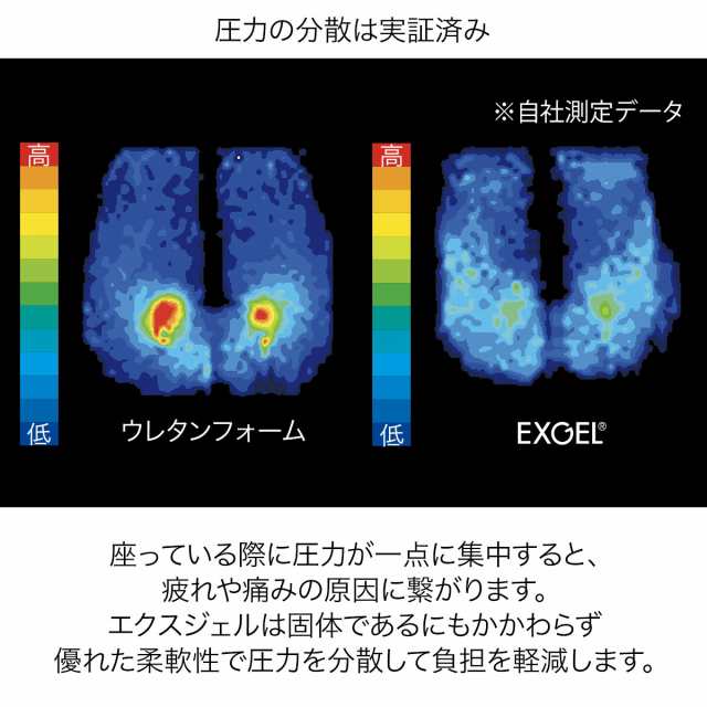 ジェルクッション 腰痛対策 低反発 EXGEL エクスジェル バック