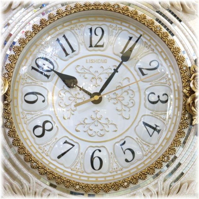 時計 壁掛け 壁掛け時計 時計 ウォッチ 壁時計 掛け時計 振り子時計 ウォールクロック 豪華 安い 北欧 アンティーク おしゃれ 可愛い 時計 アナログ 和室 洋室【送料無料！】 新品 可愛い 薔薇 モチーフ アンティーク 壁掛け時計_5