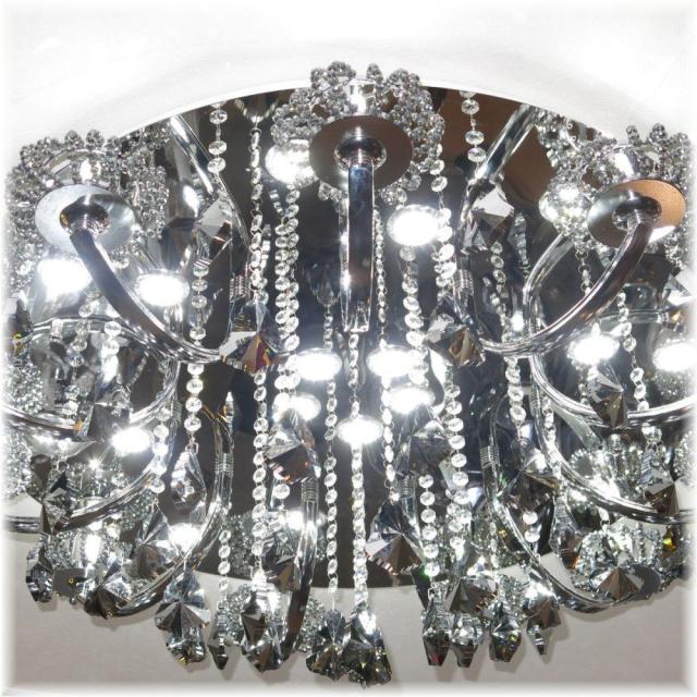 シャンデリア シーリングライト led 照明 照明器具 天井直付灯 シンプル リモコン 安い 北欧 おしゃれ アンティーク リビング ダイニング スワロフスキー 大型 豪華 天井照明 洋室 6畳 8畳 10畳 12畳 モダン 黒【LED付き！】新品 超豪華 LED クリスタル シャンデリア_1