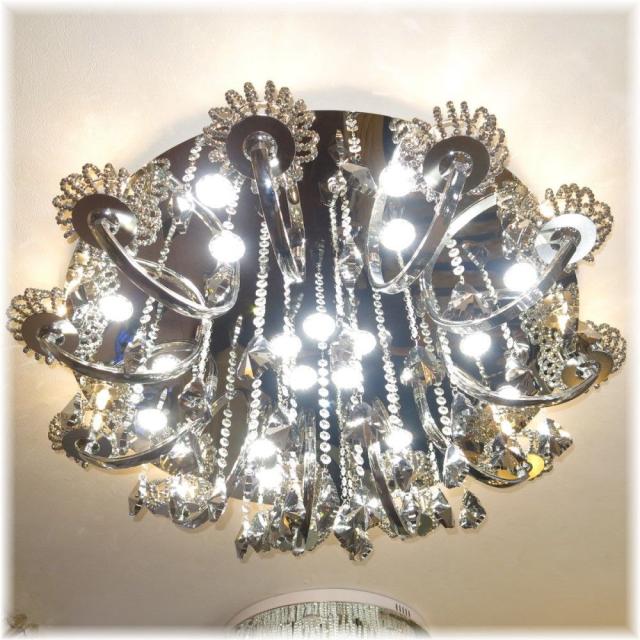 シャンデリア シーリングライト led 照明 照明器具 天井直付灯 シンプル リモコン 安い 北欧 おしゃれ アンティーク リビング ダイニング スワロフスキー 大型 豪華 天井照明 洋室 6畳 8畳 10畳 12畳 モダン 黒【LED付き！】新品 超豪華 LED クリスタル シャンデリア_3