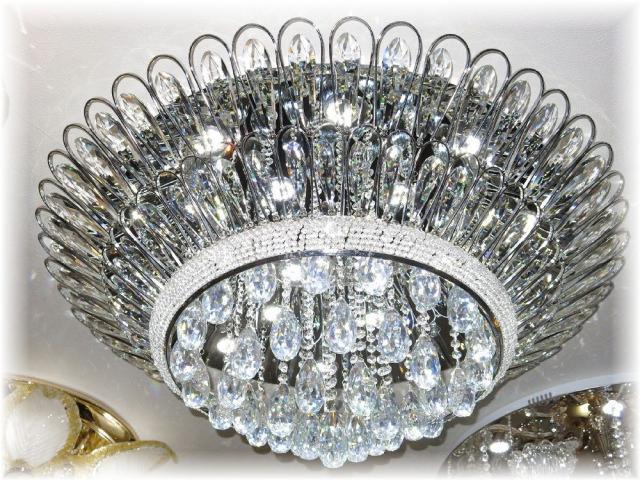 シャンデリア シーリングライト led 照明 照明器具 天井直付灯 シンプル リモコン 安い 北欧 おしゃれ アンティーク リビング ダイニング スワロフスキー 大型 豪華 天井照明 洋室 6畳 8畳 10畳 12畳 モダン 黒【LED付き！】新品 超豪華 LED クリスタル シャンデリア_1
