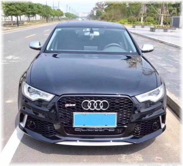 ☆新品・ハイクオリティ！☆アウディ A6 前期 H23(2011)〜H27(2015) A6用 ☆ RS6 Look ウレタン製 フロントバンパー ＆ RSグリル ＆ リア