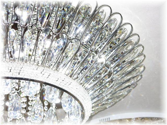 シャンデリア シーリングライト led 照明 照明器具 天井直付灯 シンプル リモコン 安い 北欧 おしゃれ アンティーク リビング ダイニング スワロフスキー 大型 豪華 天井照明 洋室 6畳 8畳 10畳 12畳 モダン 黒【LED付き！】新品 超豪華 LED クリスタル シャンデリア_4