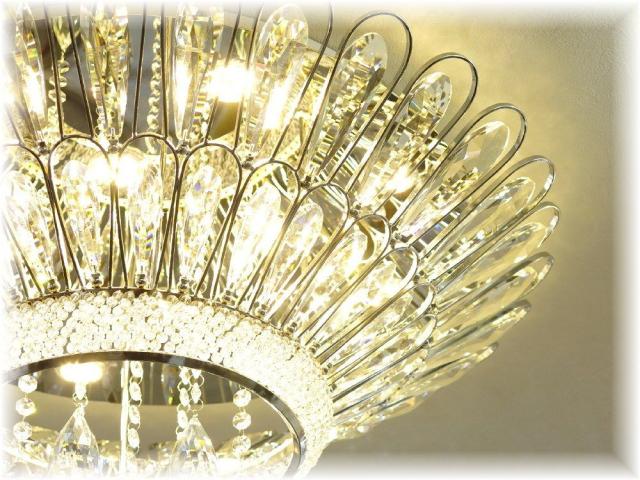 シャンデリア シーリングライト led 照明 照明器具 天井直付灯 シンプル リモコン 安い 北欧 おしゃれ アンティーク リビング ダイニング スワロフスキー 大型 豪華 天井照明 洋室 6畳 8畳 10畳 12畳 モダン 黒【LED付き！】新品 超豪華 LED クリスタル シャンデリア_4