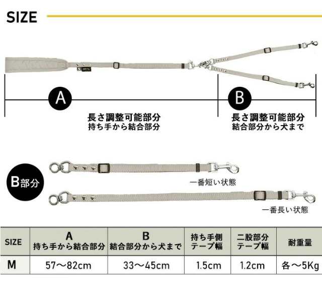 犬用 リード ラディカ RADICA ツインリード Mサイズ 散歩 多頭飼い 2頭引き用リード 絡まない 迷子防止 脱走防止 メール便可