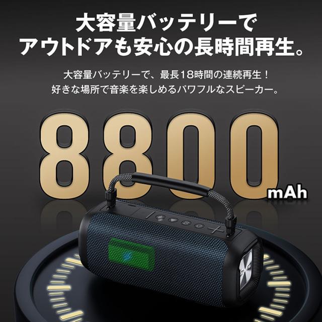 大音量 多機能 防水 IPX7 スピーカー ポータブル拡声器 bluetooth 80W 長時間再生 高音質 ブルートゥース 5.3 会議 屋外 アウトドア モバイルバッテリー機能 RGBライト カラオケマイク2本セット 司会 パーティー カラオケ 街頭演説 会議 学校イベント セミナーに最適_9