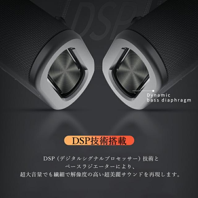 【Cyboris正規品】80W出力 ハイパワー 大迫力 ブルートゥーススピーカー 18時間連続再生 Bluetooth 5.0 重低音 高音質 大容量バッテリー ポータブルワイヤレス モバイルスピーカー ハンズフリー マイク内蔵 モバイルバッテリー機能付 TWSペアリング対応_3