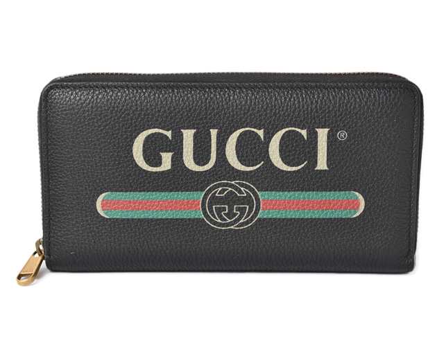 グッチ 未使用 財布 GUCCI 長財布 ヴィンテージロゴ プリント 496317 ブラック 好評継続中！ バッグ・財布・ファッション小物 