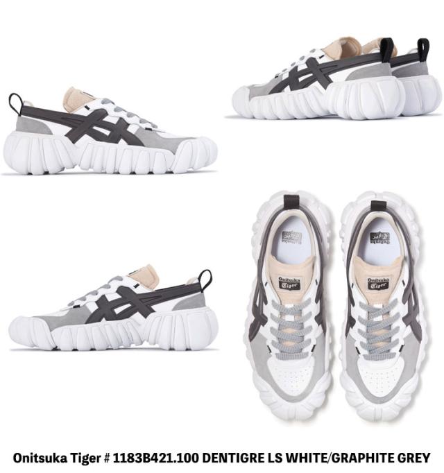 オニツカタイガー スニーカー Onitsuka Tiger DENTIGRE LS デンティグレ LS 1183B421.100 WHITE/GRAPHITE GREY ホワイト グラファイトグレー シューズ_1