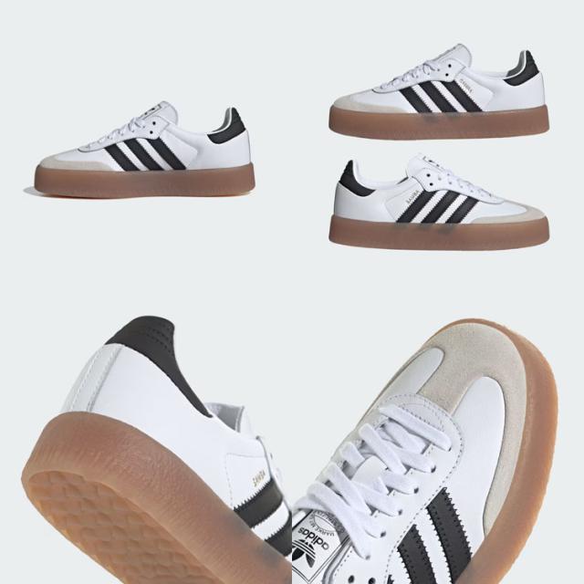 アディダス オリジナルス スニーカー adidas Originals SAMBAE W サンベイW JI1349 Cloud White / Core Black / Gold Metallic クラウドホワイト コアブラック ゴールドメタリック ガームソール シューズ_2