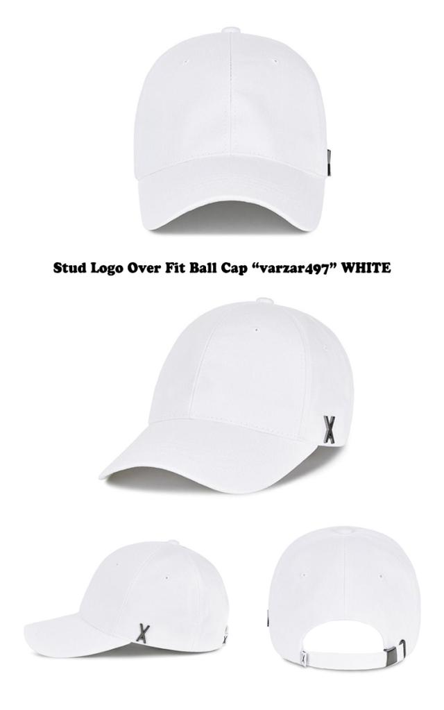 バザール キャップ VARZAR 正規販売店 Stud Logo Over Fit Ball Cap スタッドロゴオーバーフィットボールキャップ BLACK ブラック WHITE ホワイト BEIGE ベージュ NAVY ネイビー varzar496/497/563/564 ACC