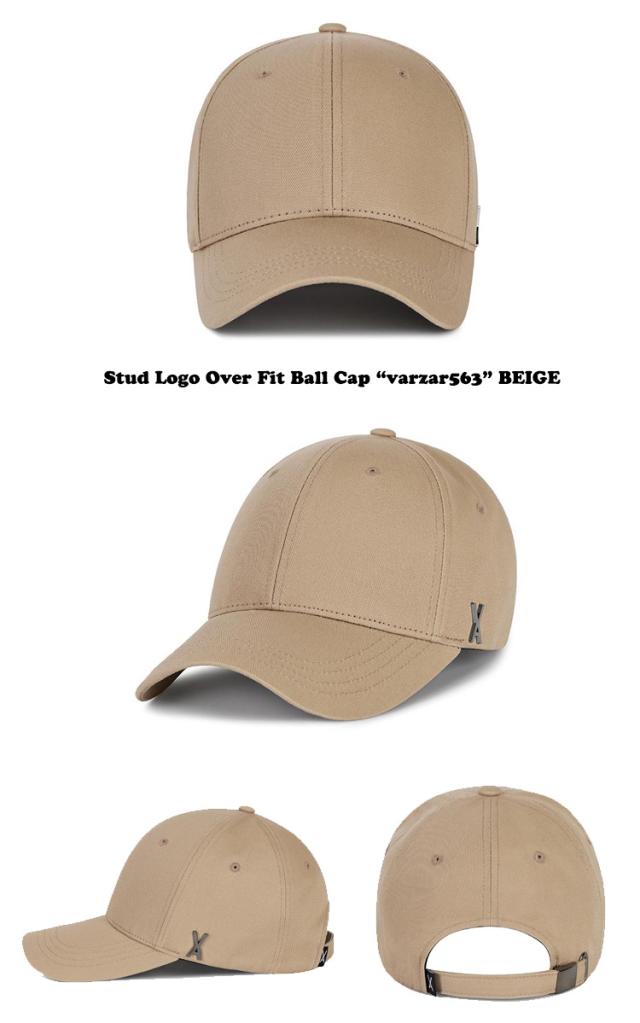 バザール キャップ VARZAR 正規販売店 Stud Logo Over Fit Ball Cap スタッドロゴオーバーフィットボールキャップ BLACK ブラック WHITE ホワイト BEIGE ベージュ NAVY ネイビー varzar496/497/563/564 ACC