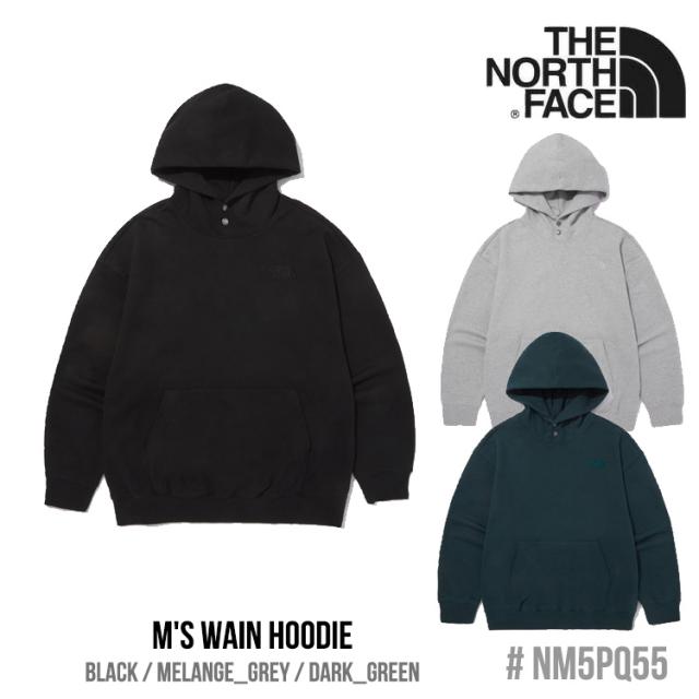 ノースフェイス パーカー THE NORTH FACE M’S WAIN HOODIE メンズ ウェイン フーディー BLACK ブラック MELANGE_GREY メランジグレー DARK_GREEN ダークグリーン NM5PQ55A/B/C ウェア