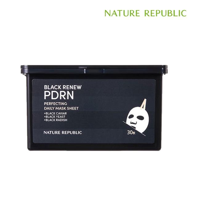 NATURE REPUBLIC ネイチャーリパブリック ブラックPDRN　デイリーシートマスク 30枚入 潤い スキンケア しっとり 韓国コスメ 国内発送