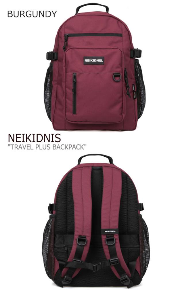 ネイキドニス リュック NEIKIDNIS メンズ レディース TRAVEL PLUS BACKPACK トラベル プラス バックパック BLACK ブラック BURGUNDY バーガンディー BEIGE ベージュ NAVY ネイビー 053TPB06/02/540/762 バッグ SZR