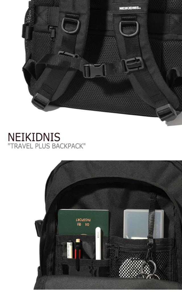ネイキドニス リュック NEIKIDNIS メンズ レディース TRAVEL PLUS BACKPACK トラベル プラス バックパック BLACK ブラック BURGUNDY バーガンディー BEIGE ベージュ NAVY ネイビー 053TPB06/02/540/762 バッグ SZR