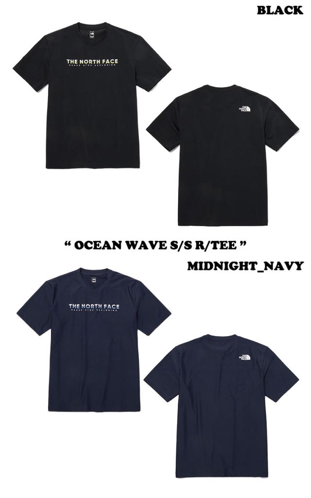 ノースフェイス ラッシュガード THE NORTH FACE ラッシュガード メンズ レディース OCEAN WAVE S/S R/TEE オーシャン ウェーブ ショートスリーブ ラウンドTEE BLACK ブラック MIDNIGHT NAVY ミッドナイト ネイビー DUSK BLUE ダスク ブルー NT7UP35A/B/C 半袖 ウェア