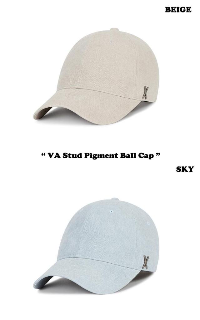 バザール キャップ VARZAR キャップ 正規販売店 VA Stud Pigment Ball Cap スタッド ピグメント ボールキャップ BLACK ブラック BLUE ブール BEIGE ベージュ SKY スカイ 1286/7/8/9 ACC_2