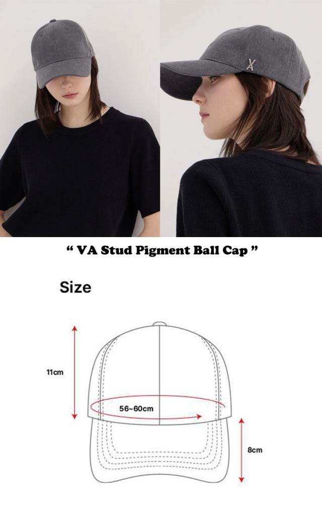 バザール キャップ VARZAR キャップ 正規販売店 VA Stud Pigment Ball Cap スタッド ピグメント ボールキャップ BLACK ブラック BLUE ブール BEIGE ベージュ SKY スカイ 1286/7/8/9 ACC_5