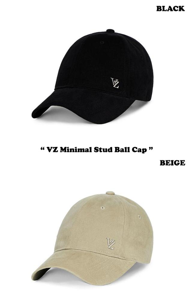 バザール キャップ VARZAR 正規販売店 VZ Minimal Stud Ball Cap ミニマル スタッド ボールキャップ BLACK ブラック BEIGE ベージュ NAVY ネイビー WHITE ホワイト varzar1290/1/2/3 ACC