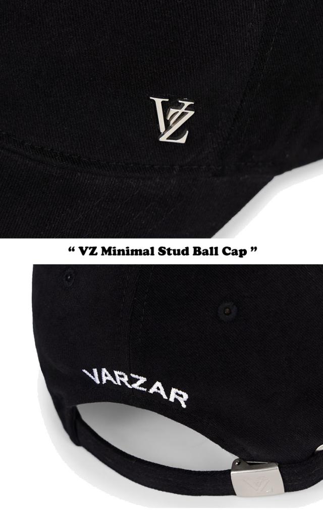 バザール キャップ VARZAR 正規販売店 VZ Minimal Stud Ball Cap ミニマル スタッド ボールキャップ BLACK ブラック BEIGE ベージュ NAVY ネイビー WHITE ホワイト varzar1290/1/2/3 ACC
