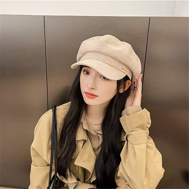 キャスケット ハンチング 帽子 キャップ レディース 形崩れしない プレゼント シンプル カジュアル つば広 日よけ 秋 冬 秋冬 防寒 小顔の通販はau  PAY マーケット - FTS SHOP
