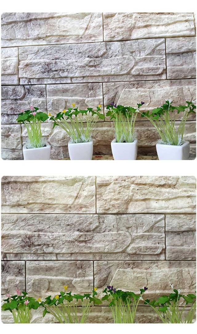 60枚セット 3D壁紙 DIYレンガ調壁紙シール ホワイト レンガ調壁紙 楽天