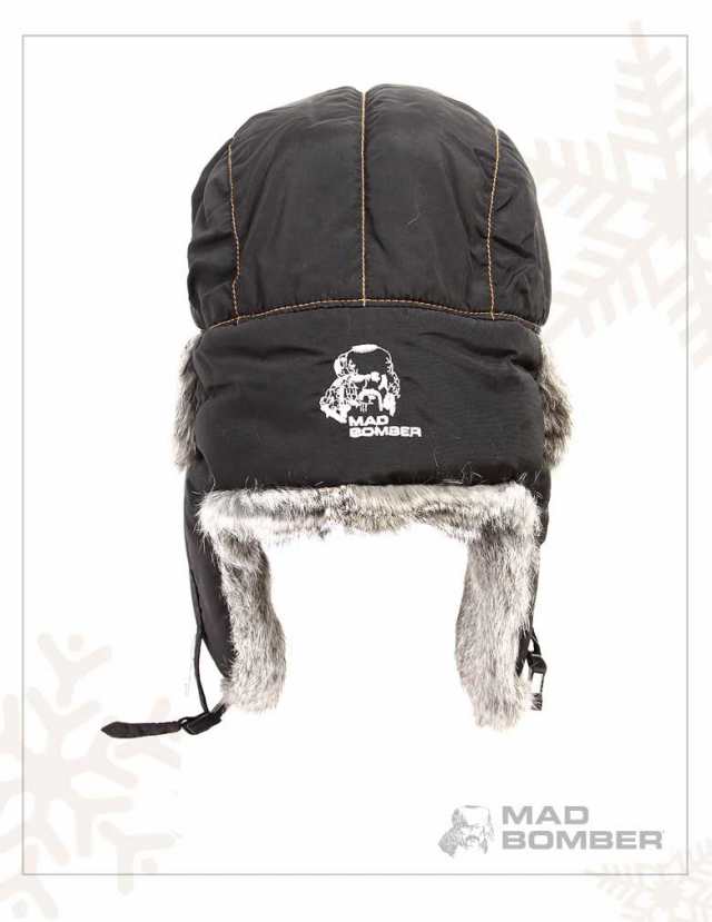 304BLK MAD BOMBER hat 帽子 秋冬 レディース ロシア帽子 マッドボンバーハット ウサギ ラビットファー100％ スキー帽子 ブランド 防寒用 ボンバーハット パイロットキャップ 毛皮 冬帽子 キャップ レディース メンズ 耳あて付き帽子 子供サイズ XXLサイズ ビックサイズ
